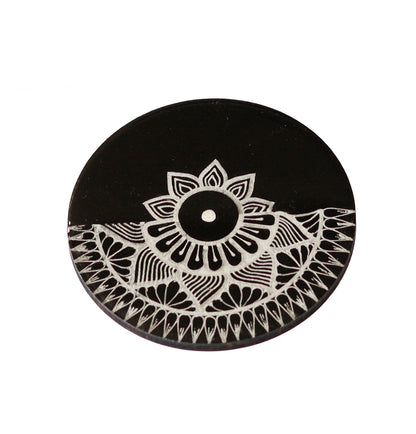 Handmade Resin Coasters | Set of 4 Mandala and Resin coated | MDF Coasters | circular