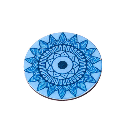 Handmade Resin Coasters | Set of 4 Mandala and Resin coated | MDF Coasters | circular